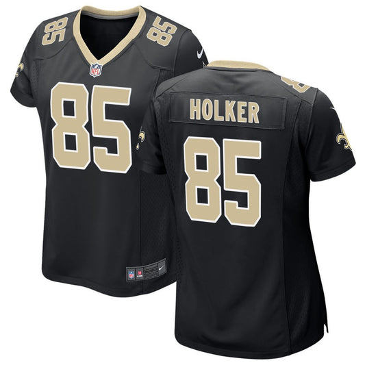 Dallin Holker Women's Nike Black New Orleans Saints Custom Game Jersey