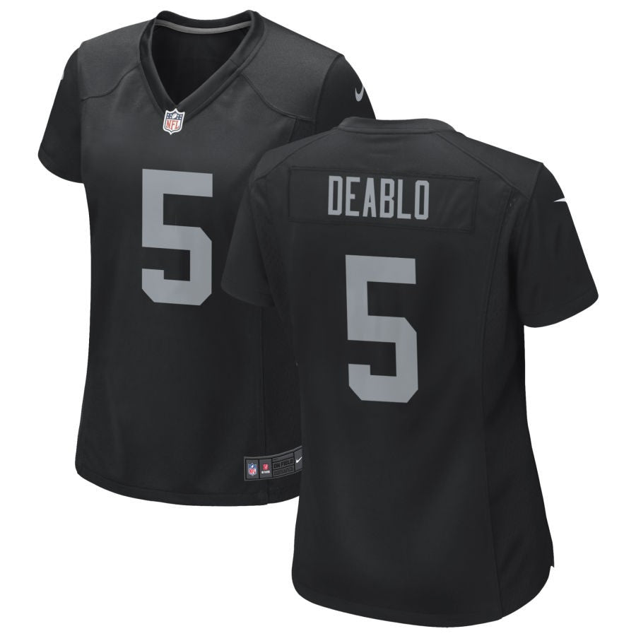 Divine Deablo Women's Nike Black Las Vegas Raiders Custom Game Jersey