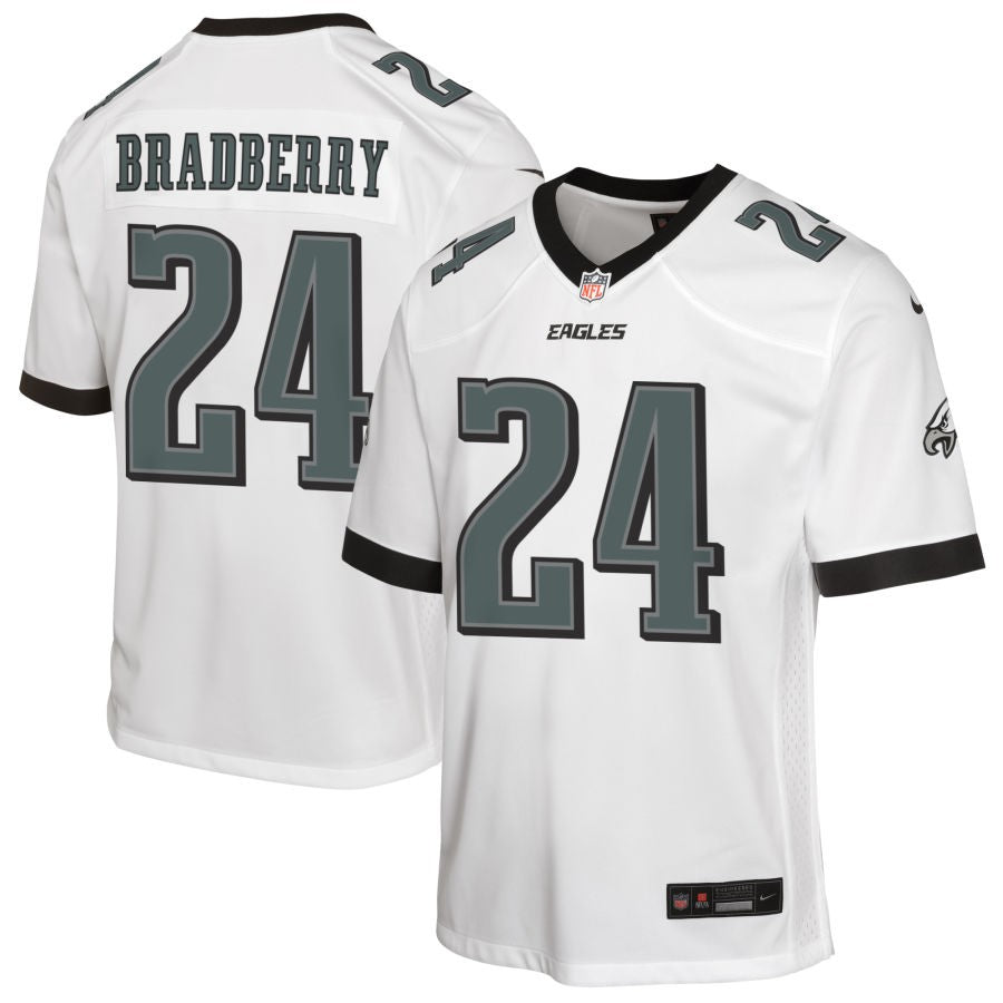 James Bradberry Youth Nike White Philadelphia Eagles Custom Game Jersey