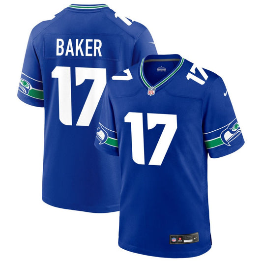 Jerome Baker Men's Nike Royal Seattle Seahawks Throwback Custom Jersey