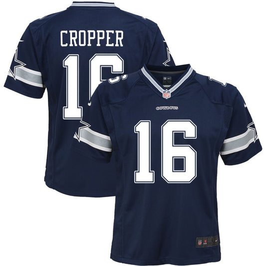 Jalen Cropper Youth Nike Navy Dallas Cowboys Custom Game Jersey