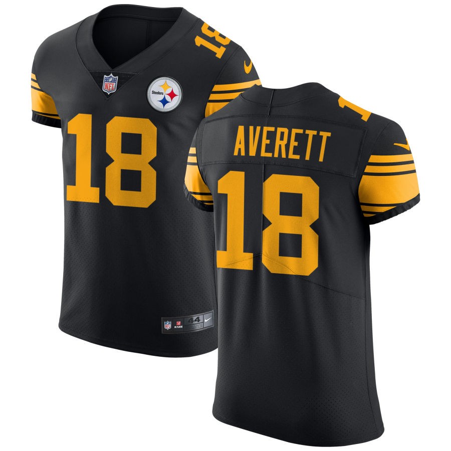 Anthony Averett Men's Nike Black Pittsburgh Steelers Vapor Untouchable Elite Custom Color Rush Jersey