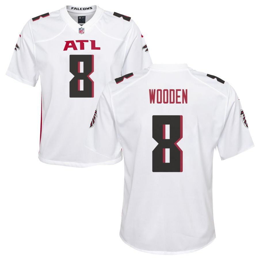 Isaiah Wooden Youth Nike Atlanta Falcons White Custom Game Jersey