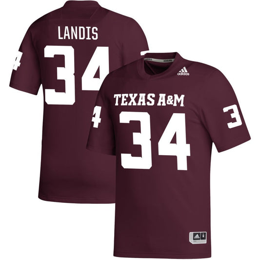 Preston Landis Men's adidas Maroon Texas A&M Aggies Pick-A-Player NIL Replica Football Jersey