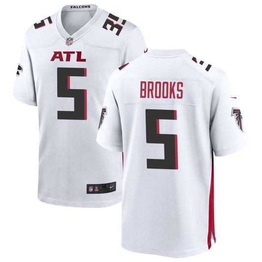 Natrone Brooks Men's Nike White Atlanta Falcons Custom Game Jersey