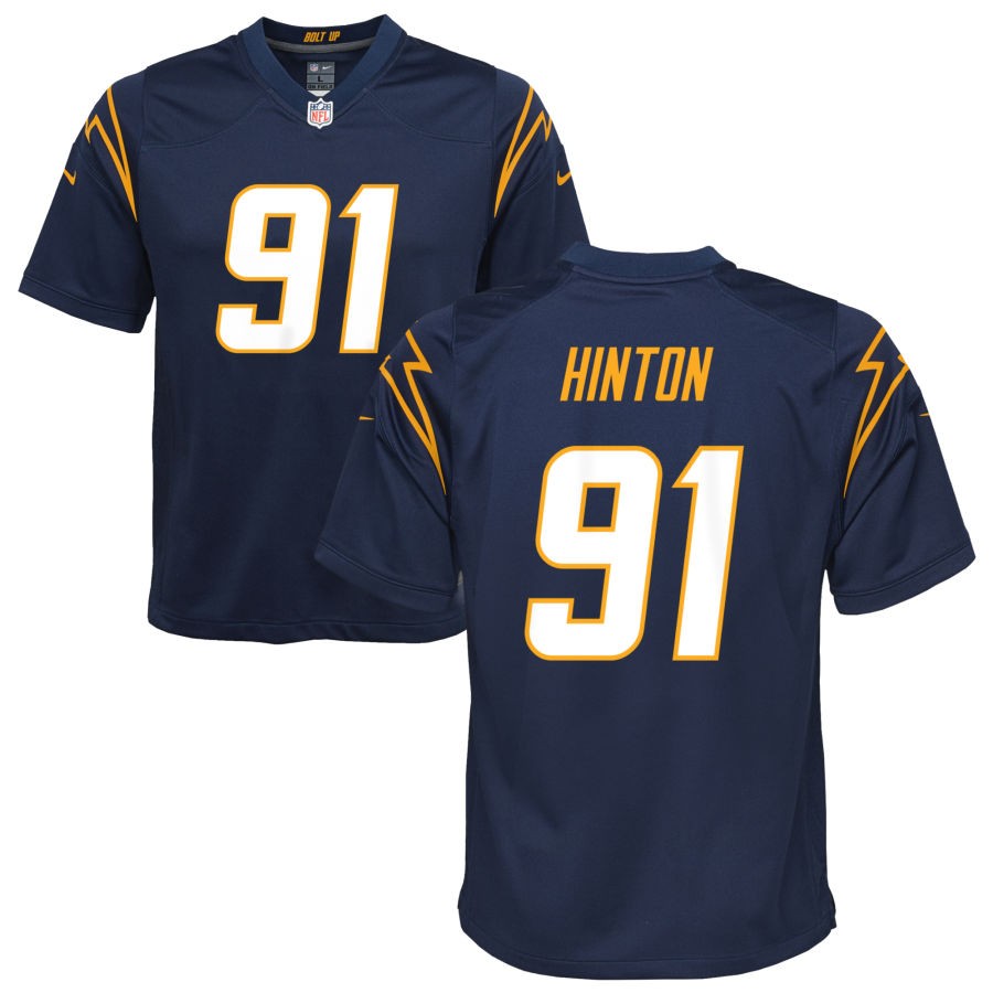 Christopher Hinton Youth Nike Navy Los Angeles Chargers Alternate Custom Game Jersey