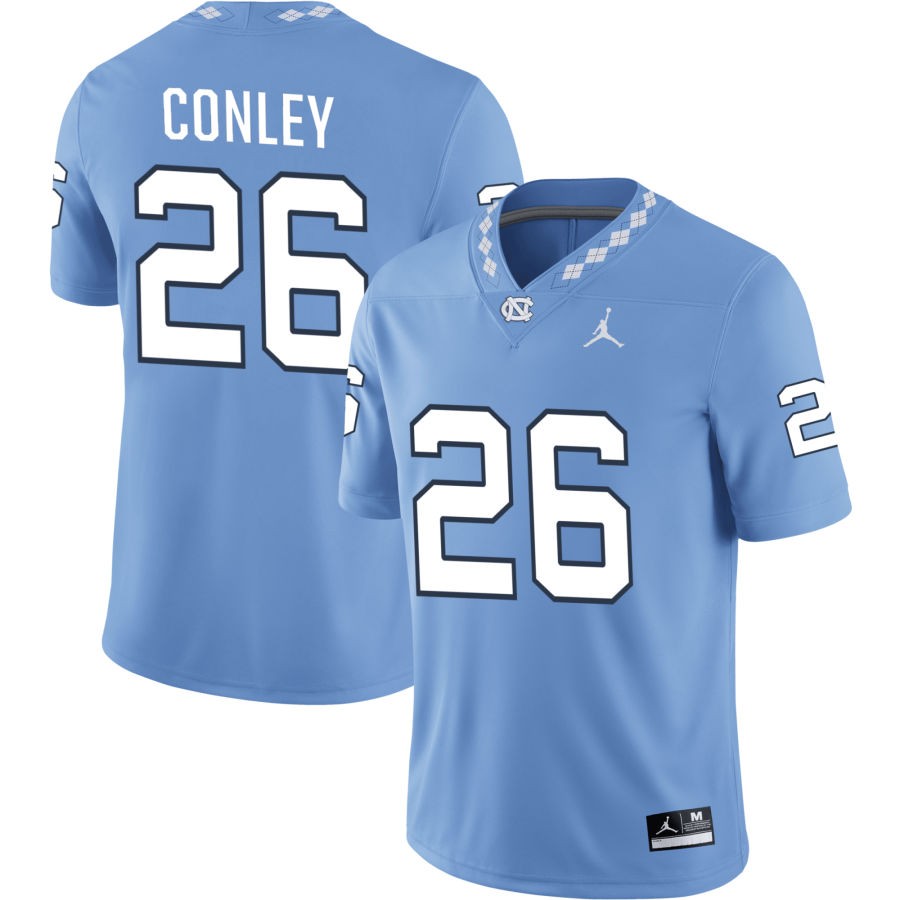 Khalil Conley Men's Jordan Brand Carolina Blue North Carolina Tar Heels Pick-A-Player NIL Replica Football Jersey