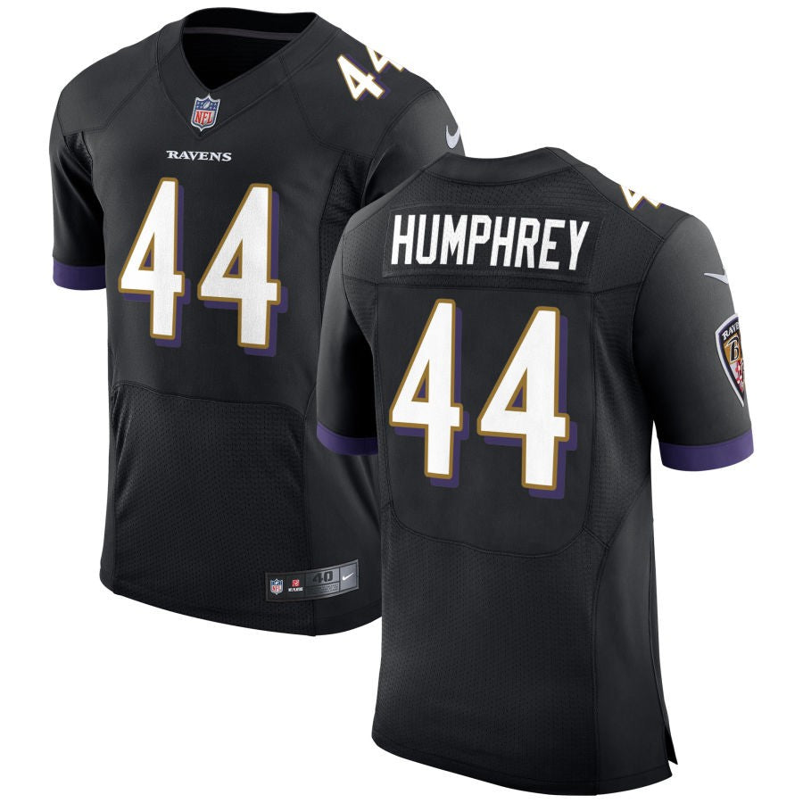 Marlon Humphrey Men's Nike Black Baltimore Ravens Speed Machine Elite Custom Jersey