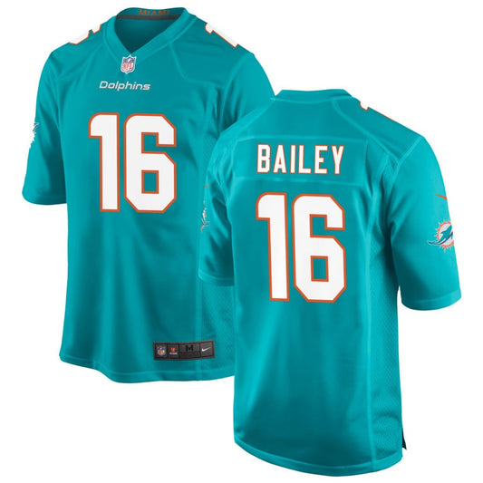 Jake Bailey Men's Nike Aqua Miami Dolphins Custom Game Jersey