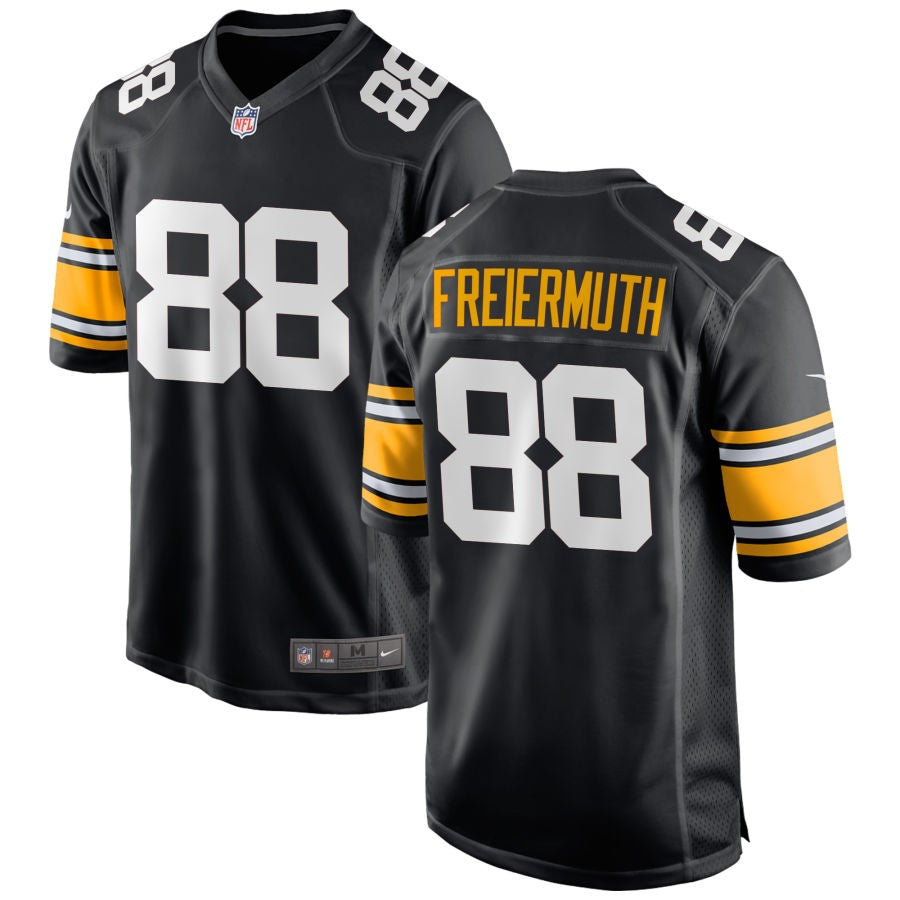 Pat Freiermuth Men's Nike Black Pittsburgh Steelers Alternate Custom Game Jersey