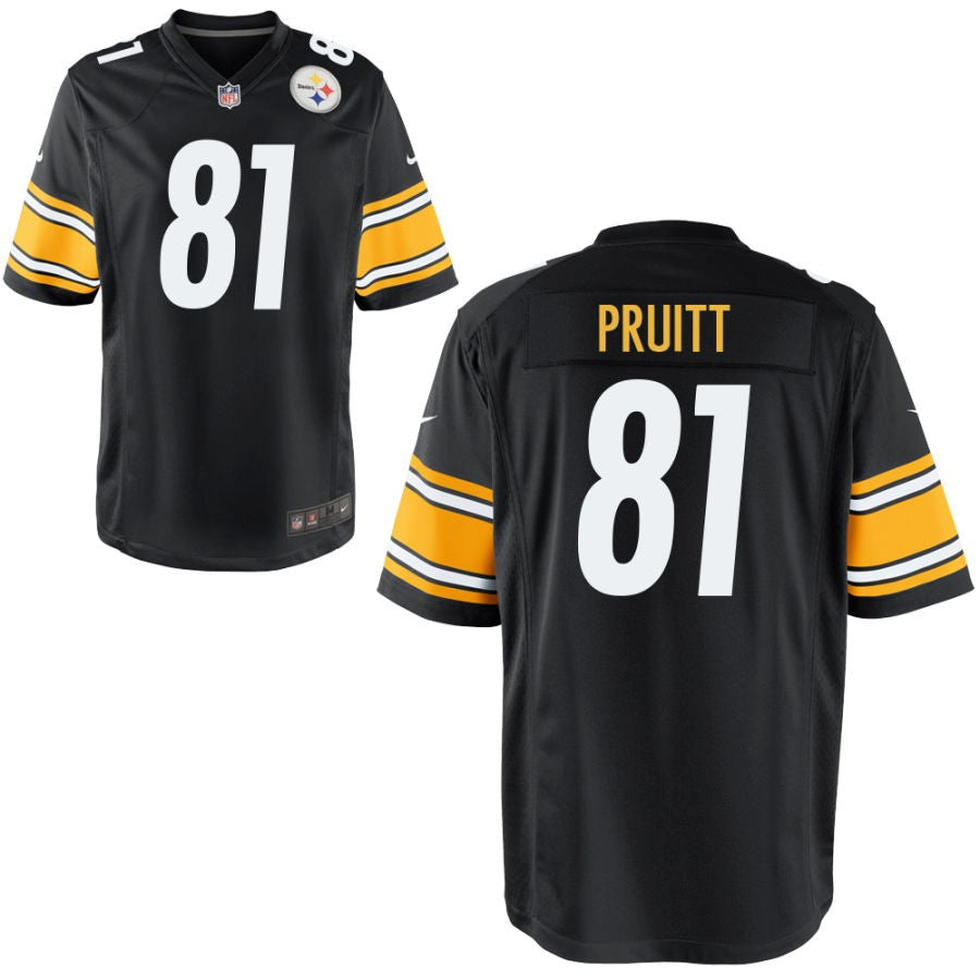 MyCole Pruitt Youth Nike Black Pittsburgh Steelers Custom Game Jersey