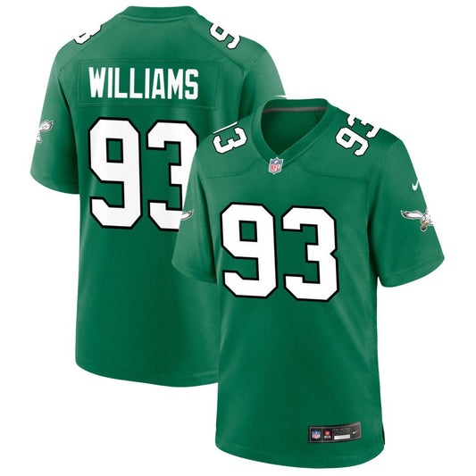 Milton Williams Men's Nike Kelly Green Philadelphia Eagles Alternate Custom Game Jersey