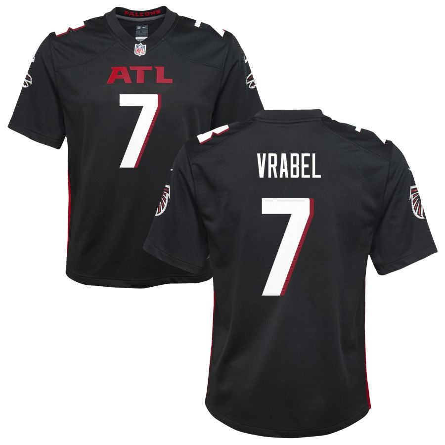 Tyler Vrabel Youth Nike Black Atlanta Falcons Custom Game Jersey