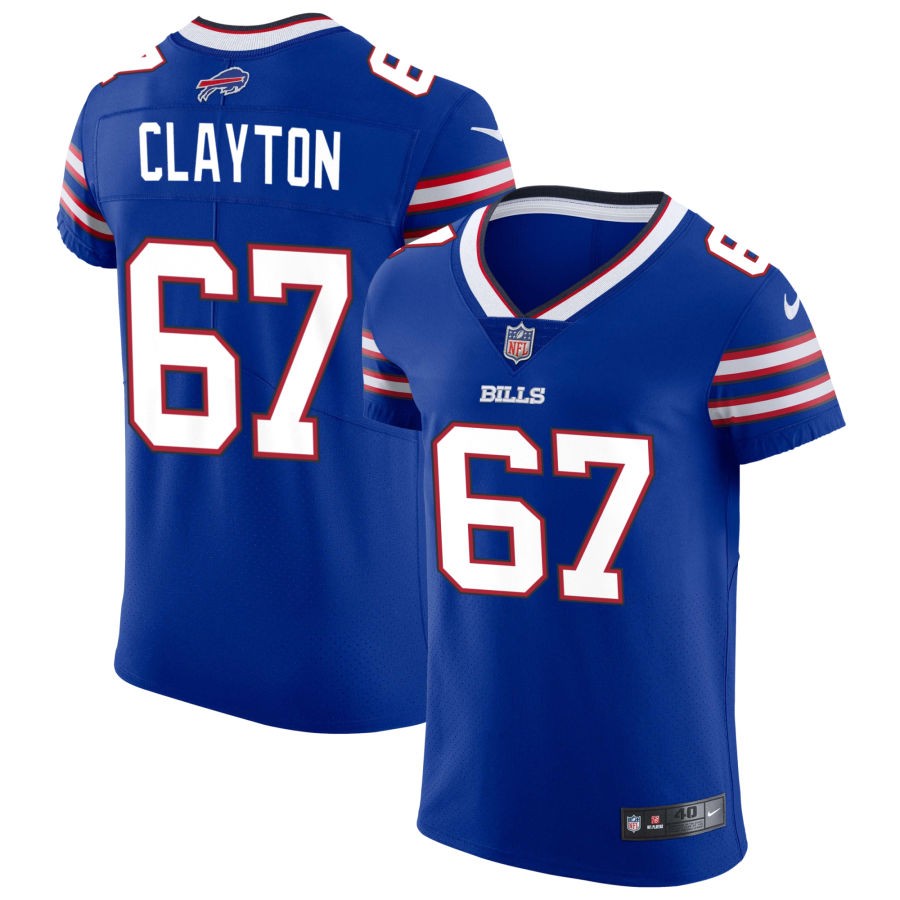 Travis Clayton Men's Nike Royal Buffalo Bills Vapor Elite Custom Jersey