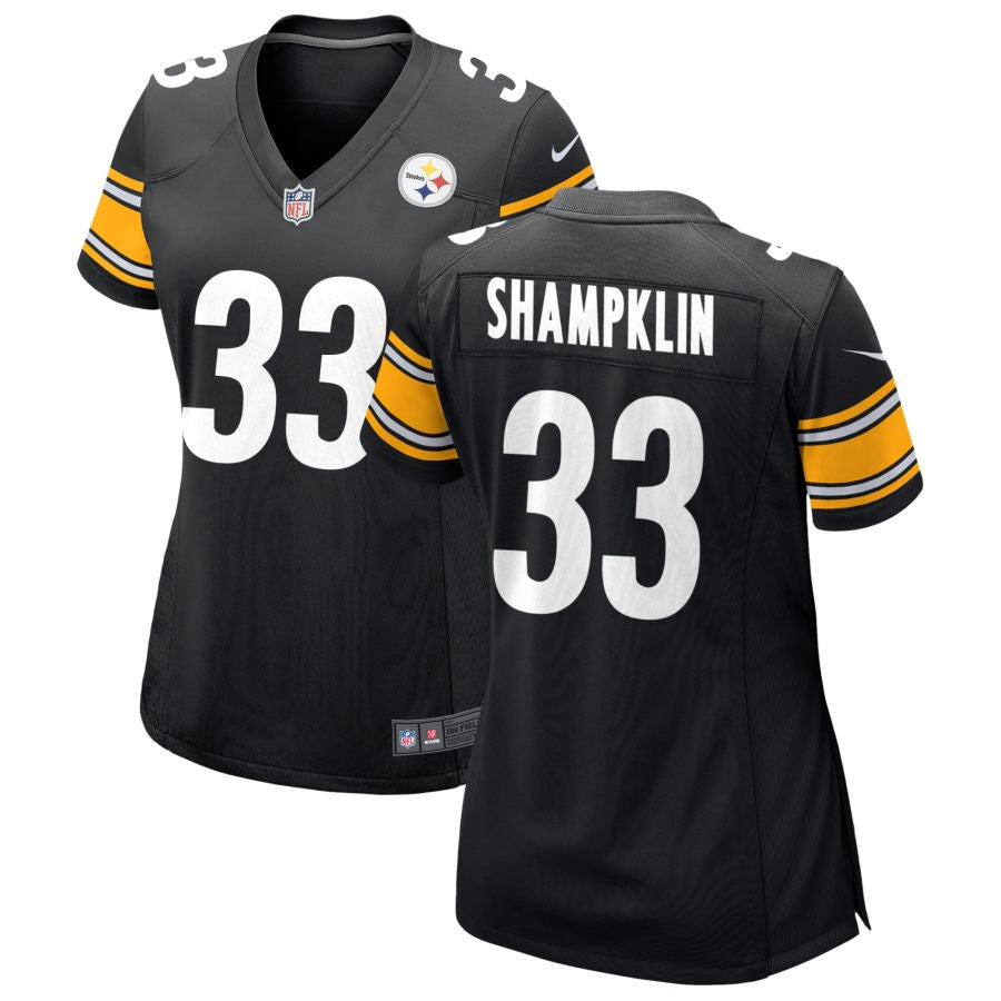 Aaron Shampklin Women's Nike Black Pittsburgh Steelers Custom Game Jersey