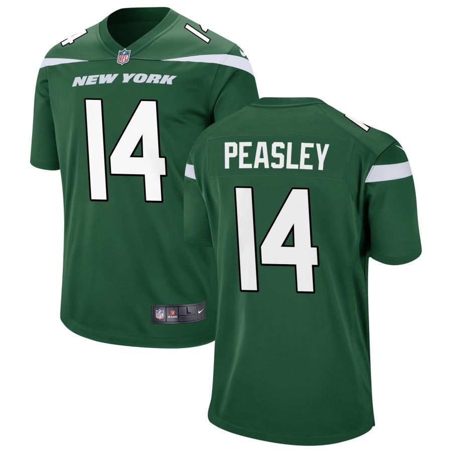 Andrew Peasley Men's Nike Gotham Green New York Jets Game Custom Jersey