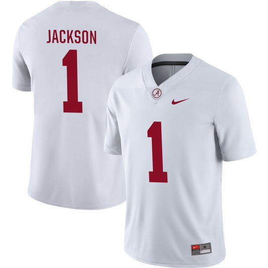 Domani Jackson Men's Nike White Alabama Crimson Tide Pick-A-Player NIL Replica Football Jersey