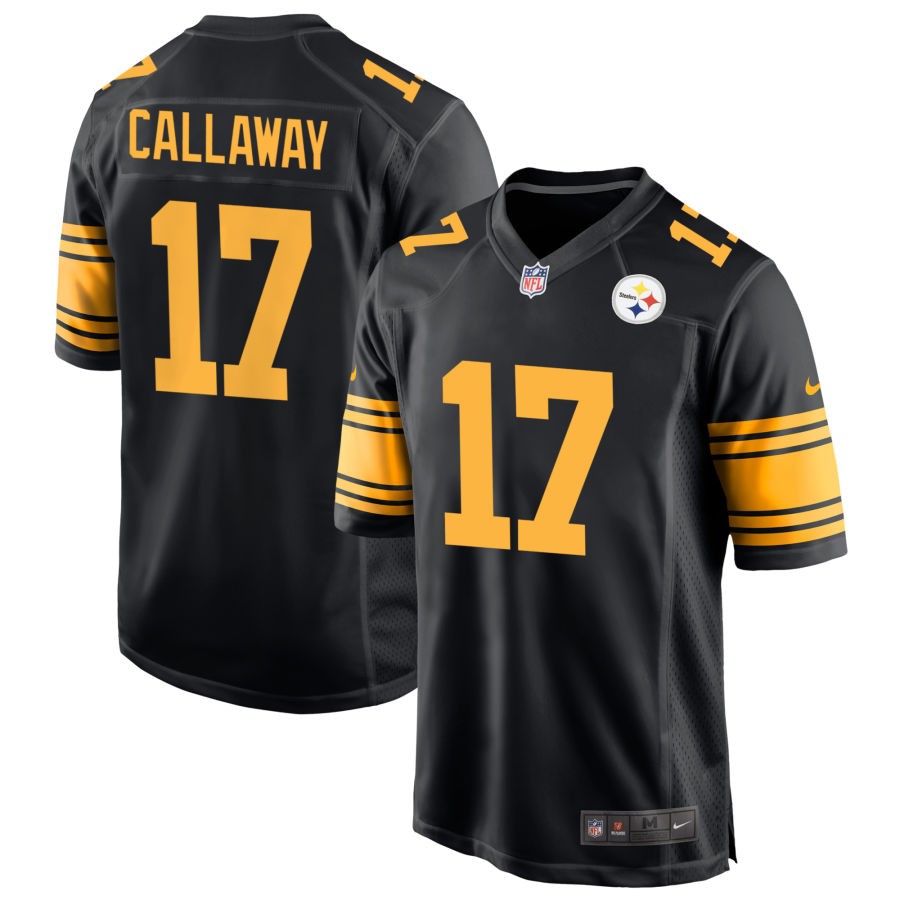 Marquez Callaway Men's Nike  Black Pittsburgh Steelers Alternate Custom Game Jersey