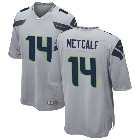 DK Metcalf Men's Nike Gray Seattle Seahawks Alternate Custom Game Jersey