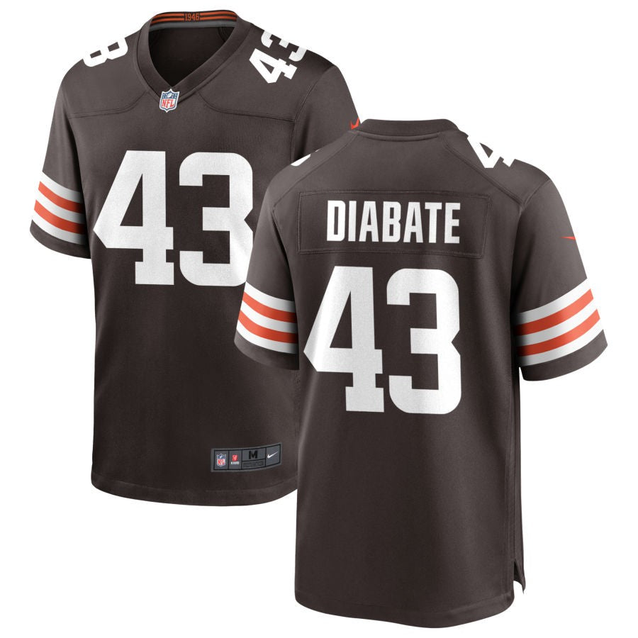 Mohamoud Diabate Men's Nike Cleveland Browns Brown Custom Game Jersey