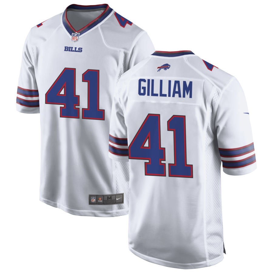 Reggie Gilliam Men's Nike White Buffalo Bills Custom Game Jersey