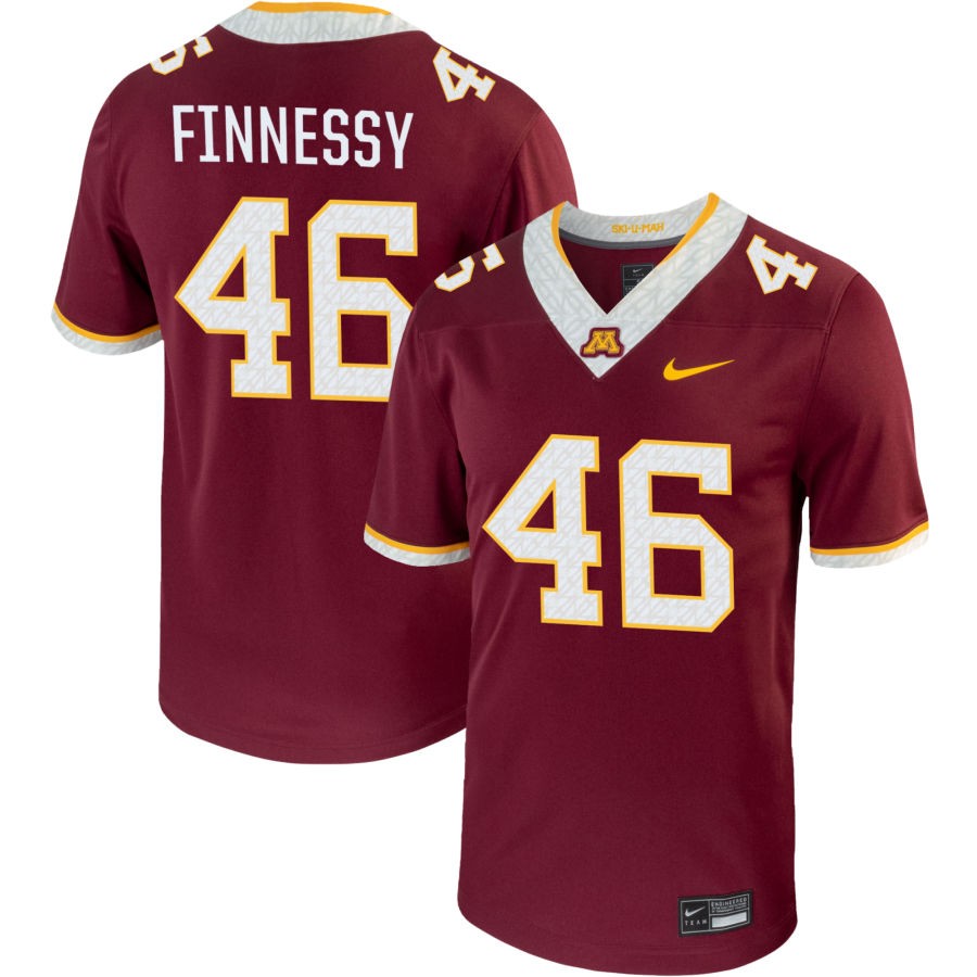 Lucas Finnessy Men's Nike Maroon Minnesota Golden Gophers Pick-A-Player NIL Replica Football Jersey