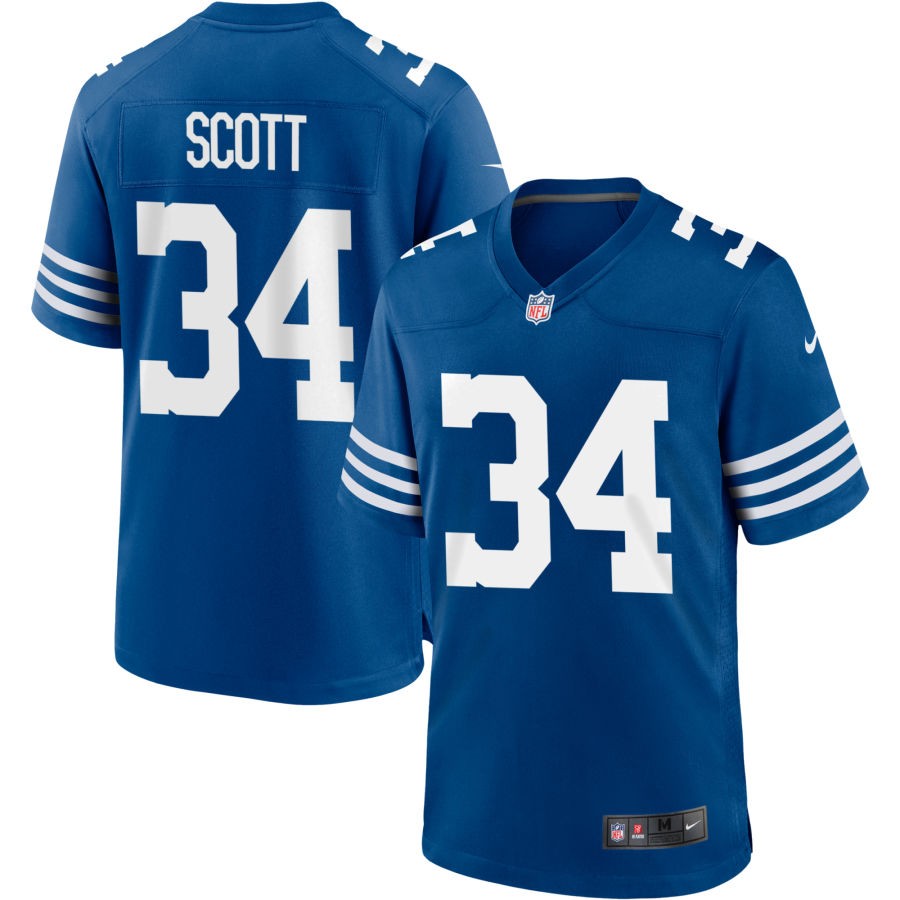 Zavier Scott Men's Nike Royal Indianapolis Colts Alternate Custom Jersey