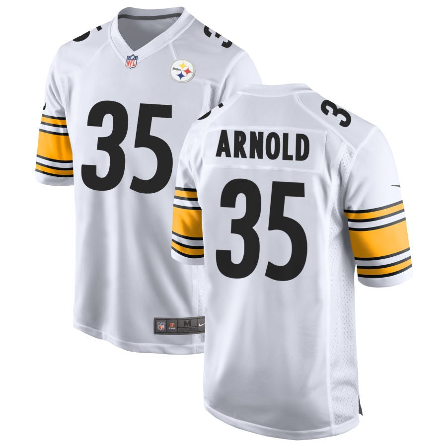 Grayland Arnold Men's Nike White Pittsburgh Steelers Game Custom Jersey