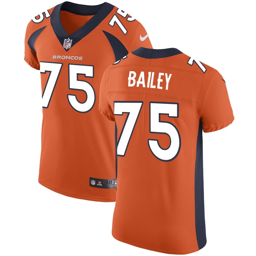 Quinn Bailey Men's Nike Orange Denver Broncos Vapor Untouchable Custom Elite Jersey