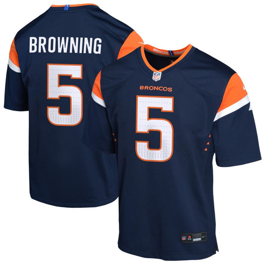 Baron Browning Youth Nike  Navy Denver Broncos Alternate Custom Game Jersey