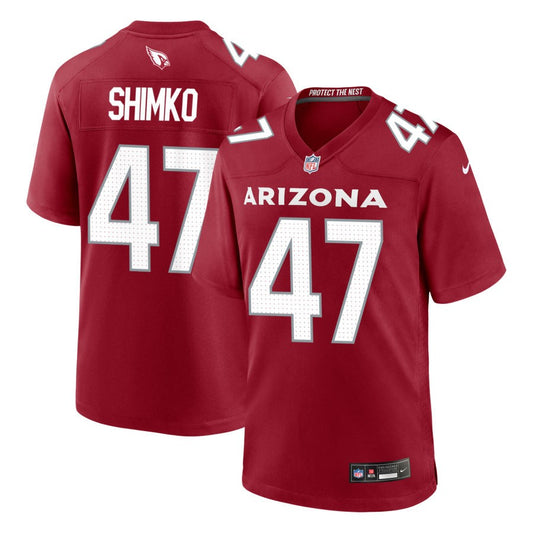 Joe Shimko Men's Nike Cardinal Arizona Cardinals Custom Game Jersey