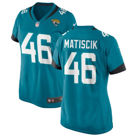 Ross Matiscik Women's Nike Teal Jacksonville Jaguars Alternate Custom Game Jersey