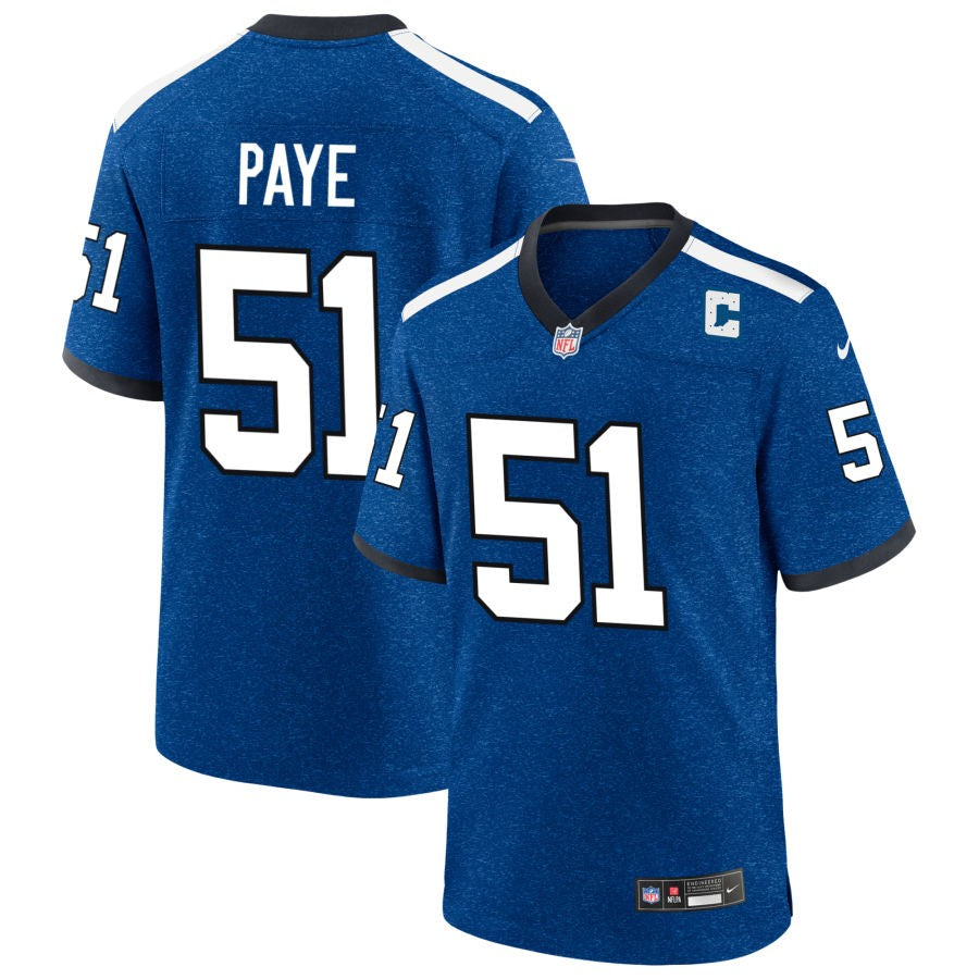 Kwity Paye Men's Nike  Blue Indiana Nights Indianapolis Colts Alternate Custom Game Jersey