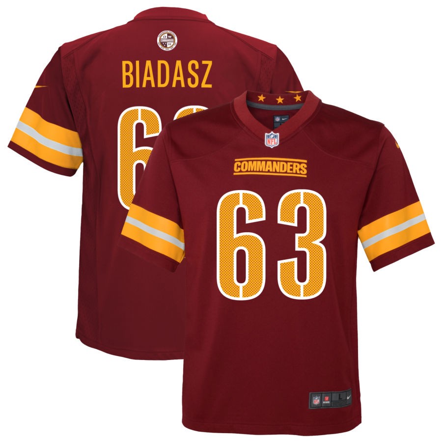 Tyler Biadasz Youth Nike Burgundy Washington Commanders Game Custom Player Jersey