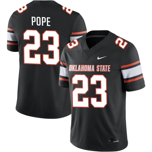 Jalen Pope Men's Nike  Black Oklahoma State Cowboys  Alternate NIL Pick-A-Player Game Jersey