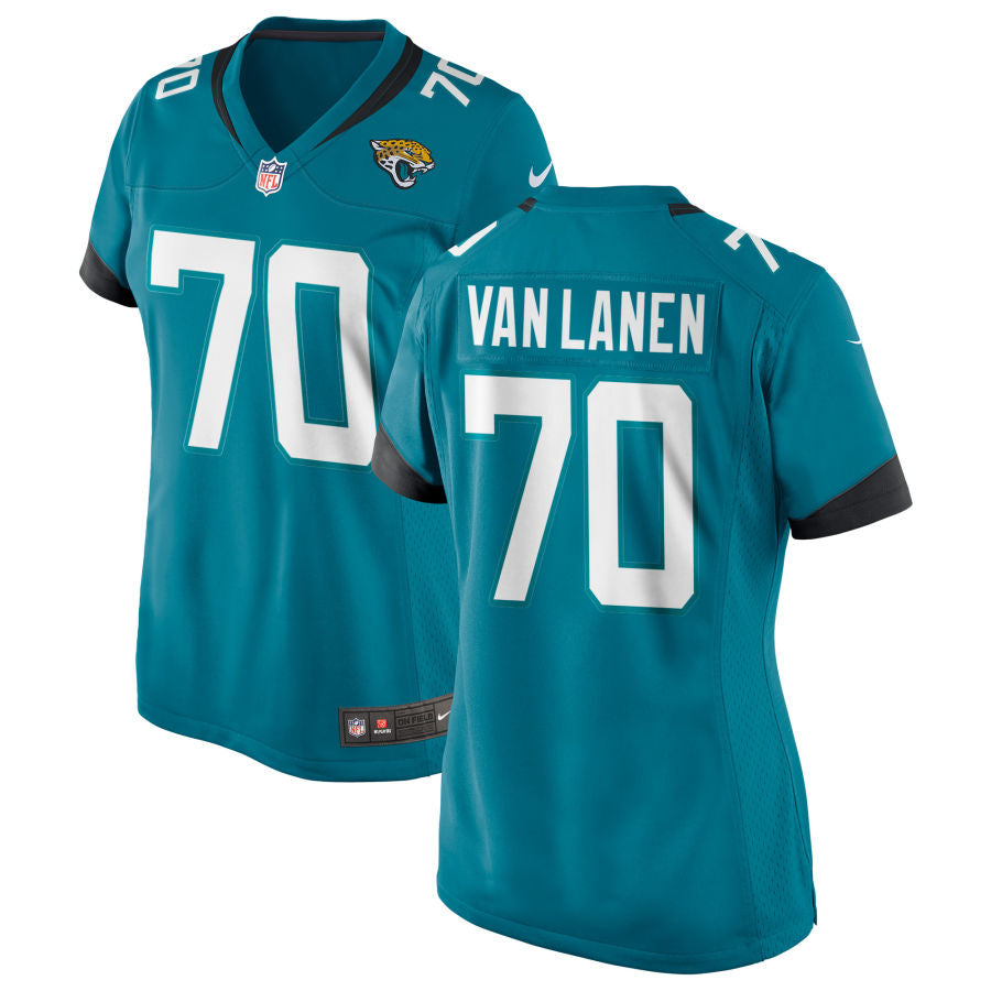 Cole Van Lanen Women's Nike Teal Jacksonville Jaguars Alternate Custom Game Jersey