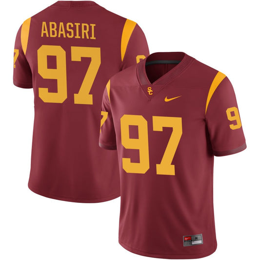 Jide Abasiri Men's Nike Crimson USC Trojans Pick-A-Player NIL Replica Football Jersey