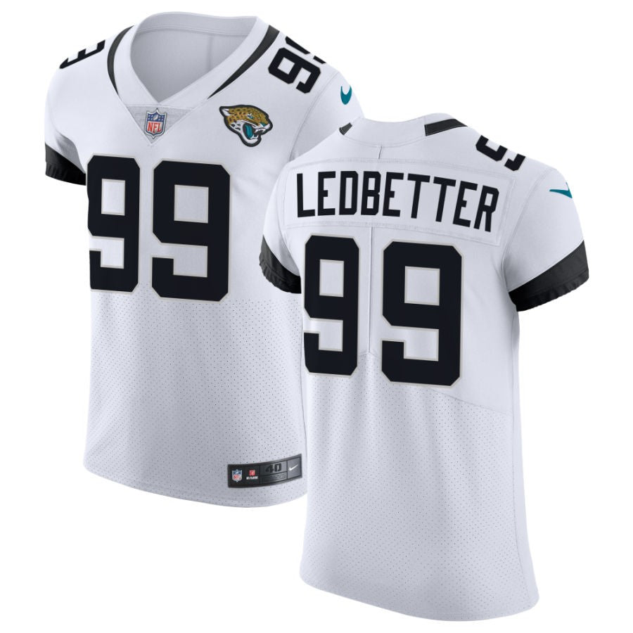 Jeremiah Ledbetter Men's Nike White Jacksonville Jaguars Vapor Untouchable Elite Custom Jersey