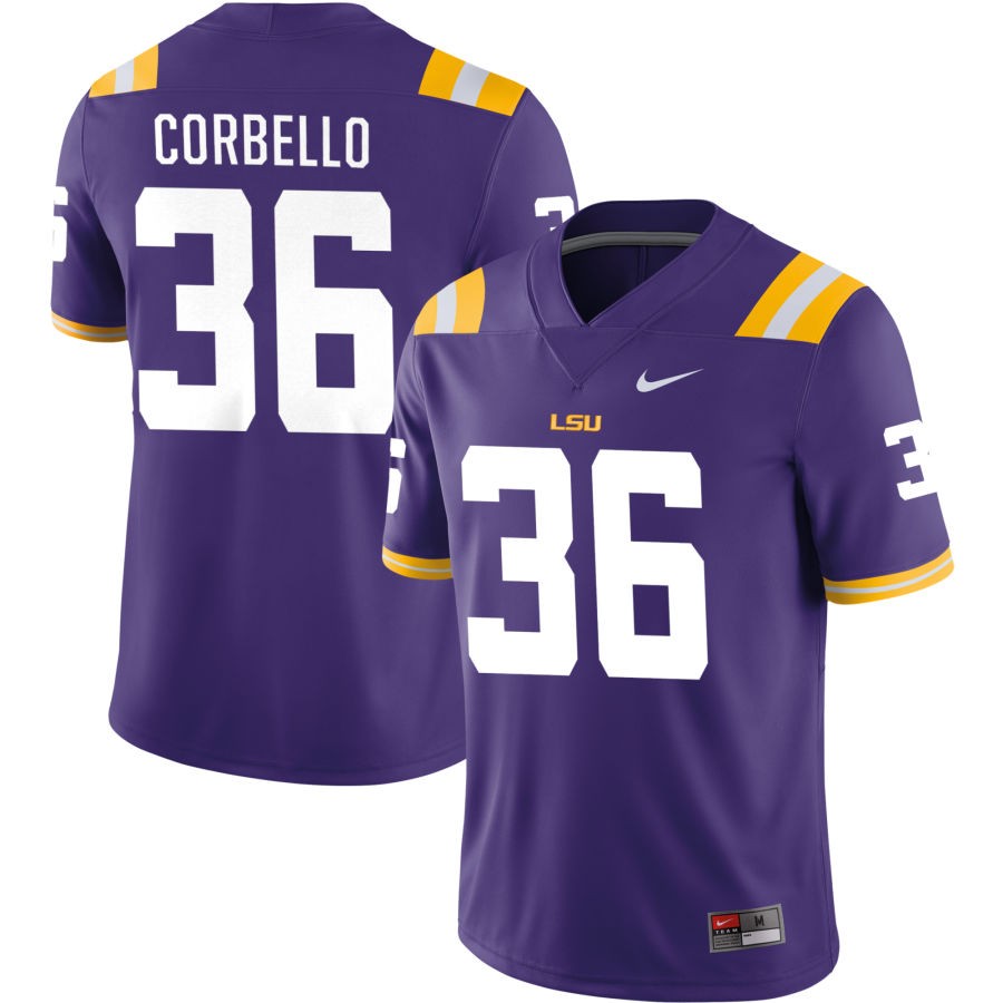 Aidan Corbello Men's Nike Purple LSU Tigers Pick-A-Player NIL Replica Football Jersey