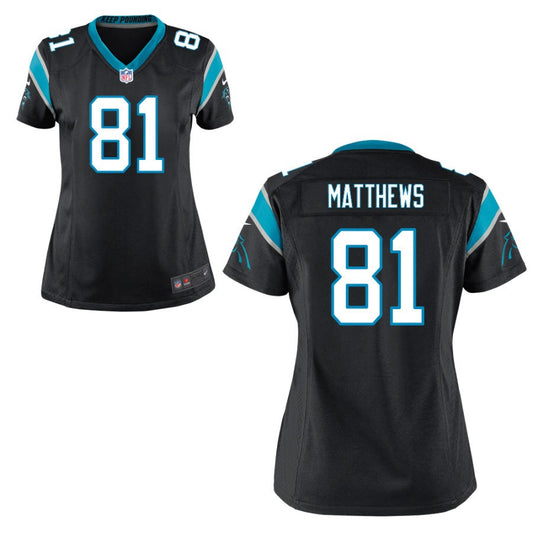 Jordan Matthews Women's Nike Black Carolina Panthers Customized Game Jersey