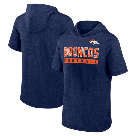 Denver Broncos Short Sleeve Pullover Hoodie