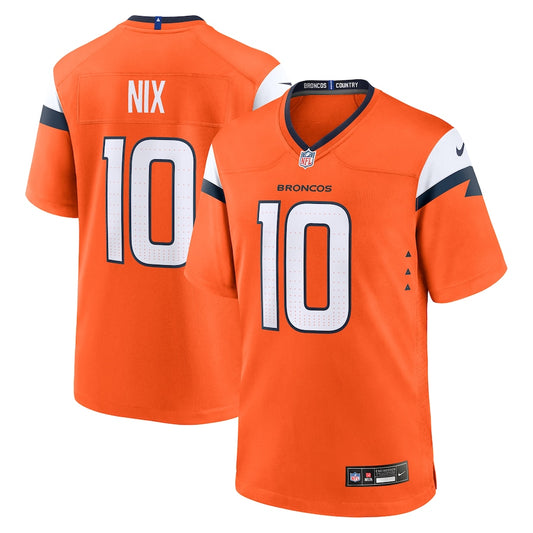 Bo Nix Denver Broncos Nike 2024 NFL Draft First Round Pick Player Game Jersey - Orange