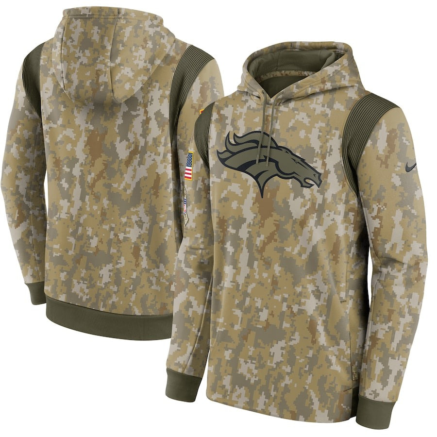 Denver Broncos Nike 2021 Salute To Service Therma Performance Pullover Hoodie