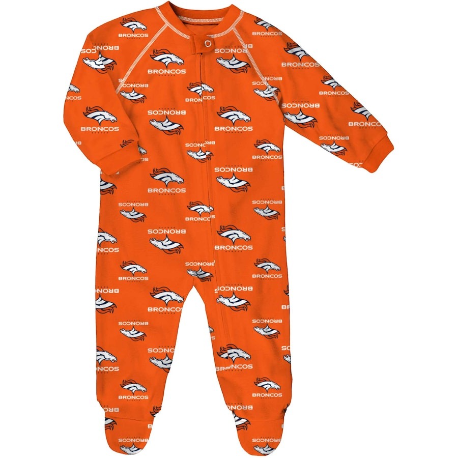 Denver Broncos Newborn Allover Print Raglan Full-Zip Jumper