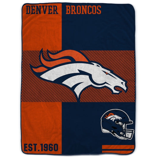 Denver Broncos Pegasus 60" x 80" Sherpa Throw Blanket