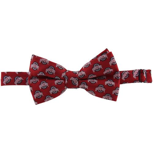 Ohio State Buckeyes Repeated Logo Bow Tie - Scarlet