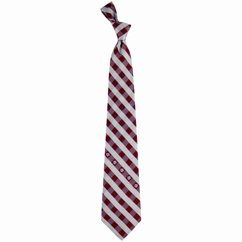 Texas A&M Aggies Woven Checkered Tie - Maroon/Gray