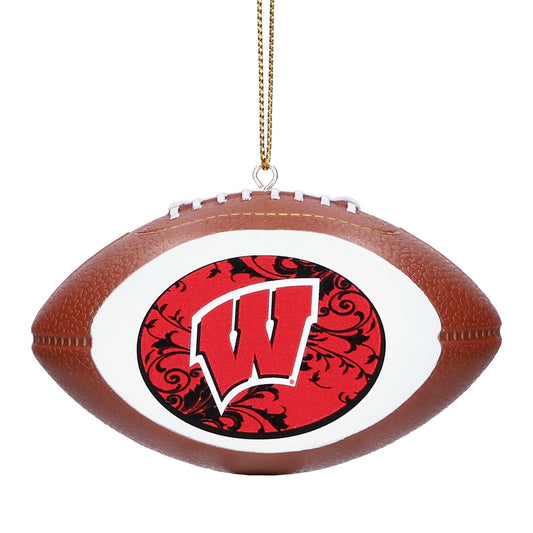 Wisconsin Badgers Replica Football Ornament