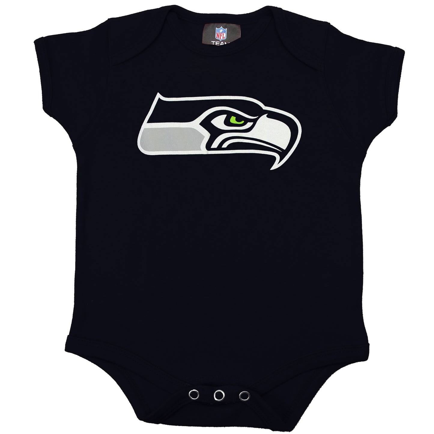 Newborn Navy Seattle Seahawks Team Logo Bodysuit