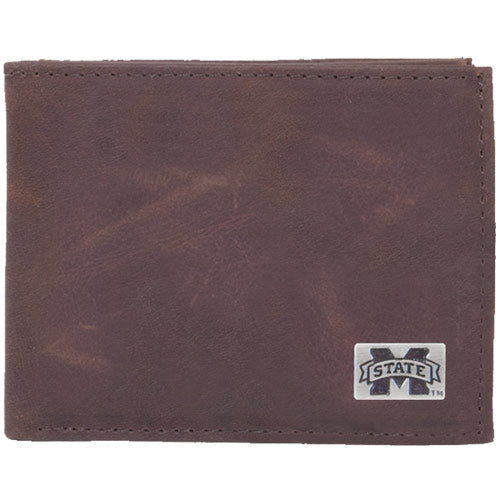 Mississippi State Bulldogs Leather Billfold with Concho